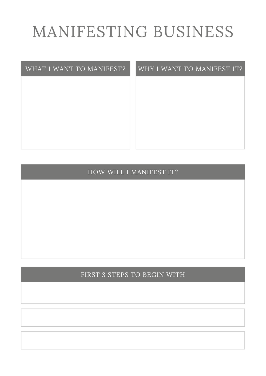 Manifestation Planner - GlamDigitalBossCo