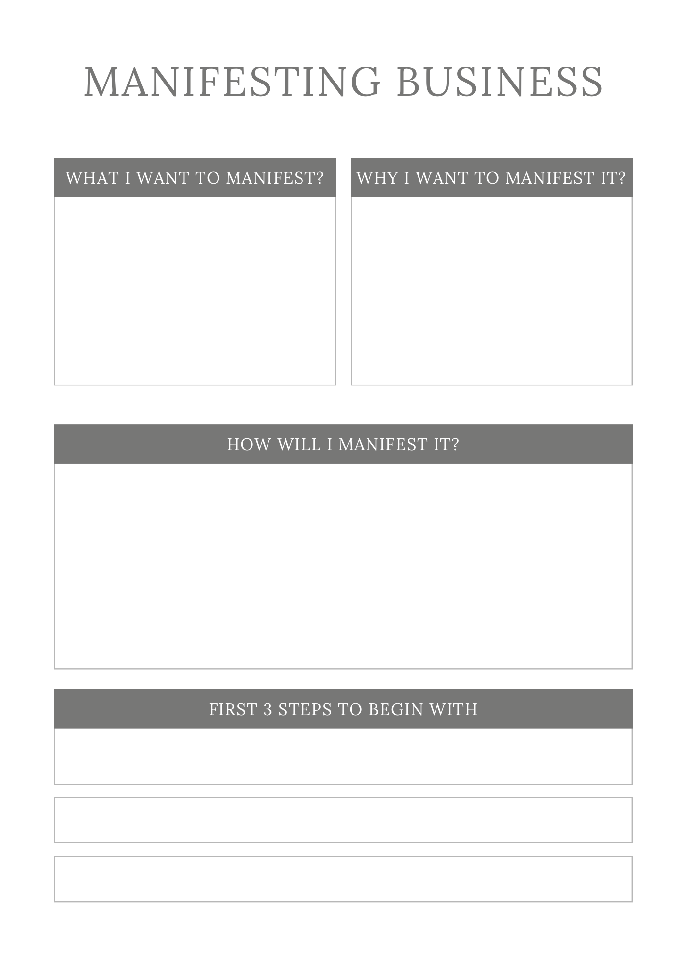 Manifestation Planner - GlamDigitalBossCo