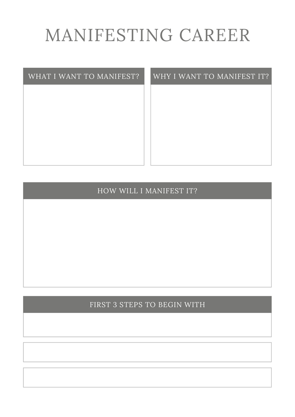 Manifestation Planner - GlamDigitalBossCo