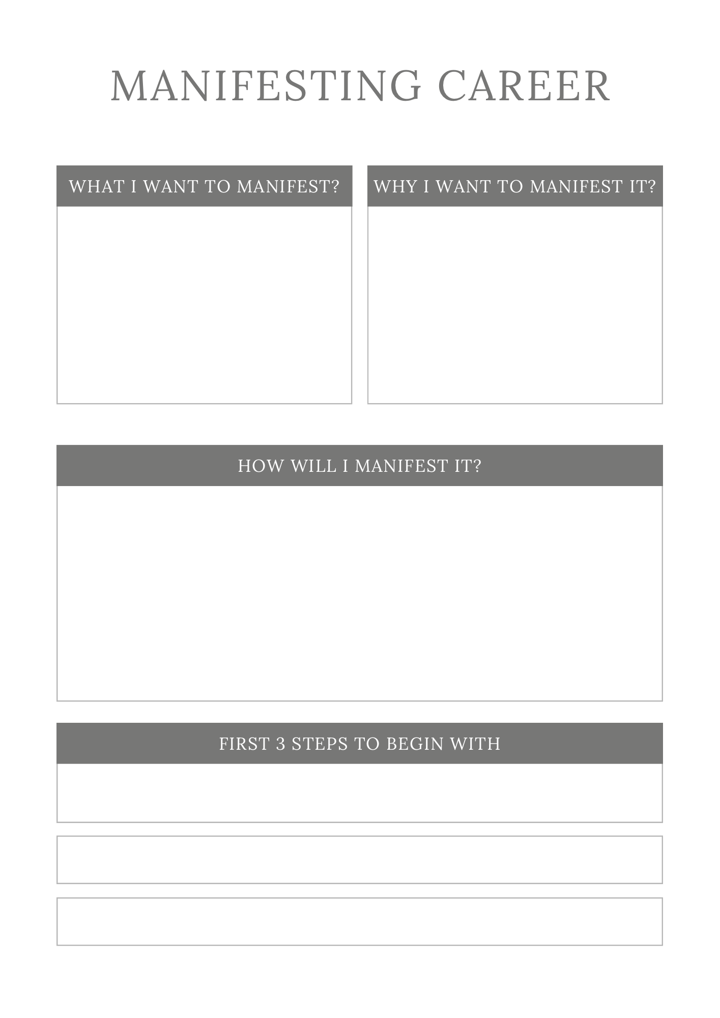 Manifestation Planner - GlamDigitalBossCo