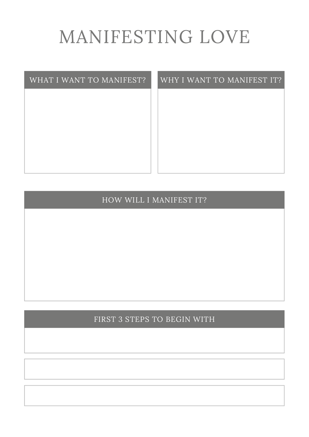 Manifestation Planner - GlamDigitalBossCo