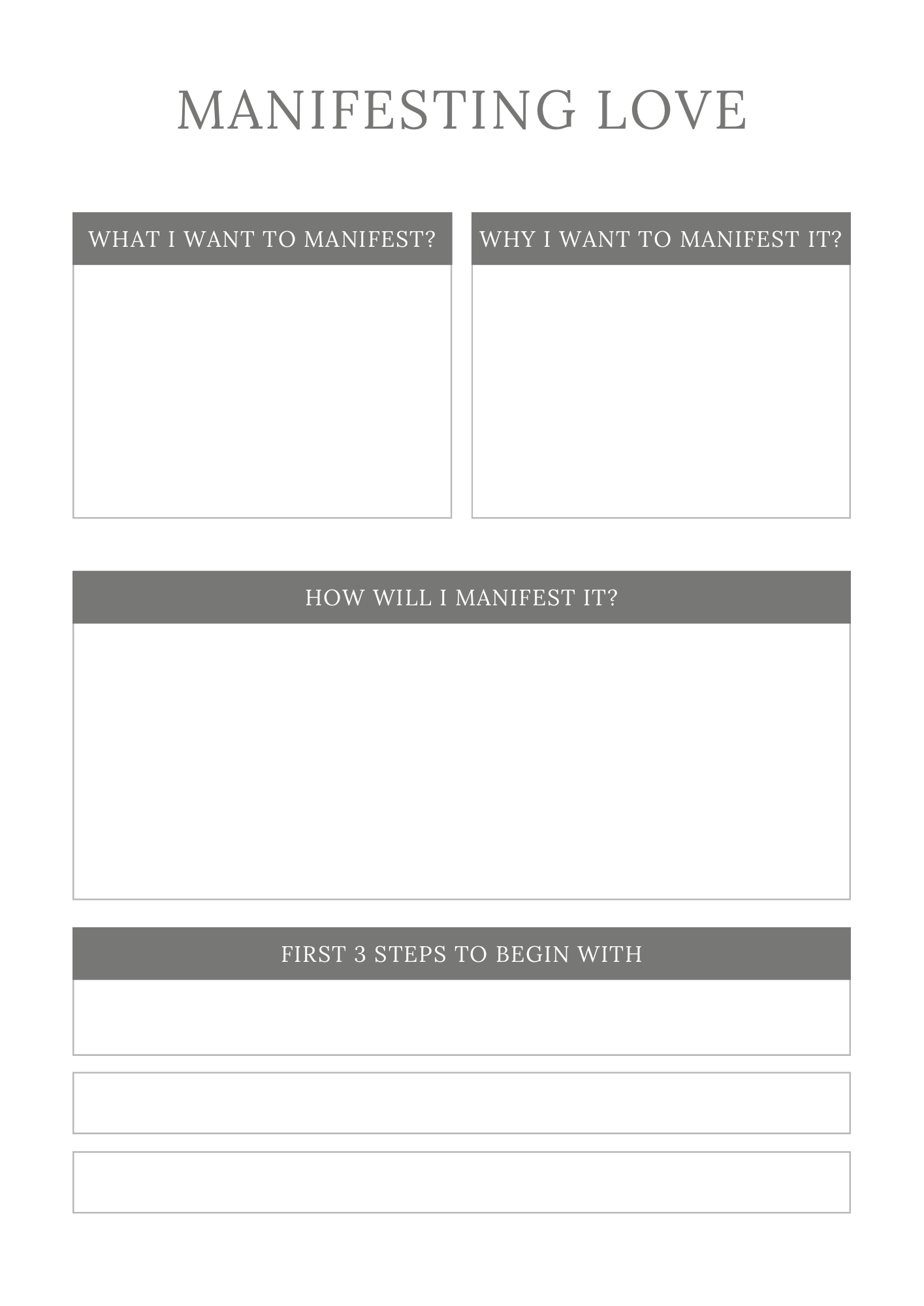 Manifestation Planner - GlamDigitalBossCo