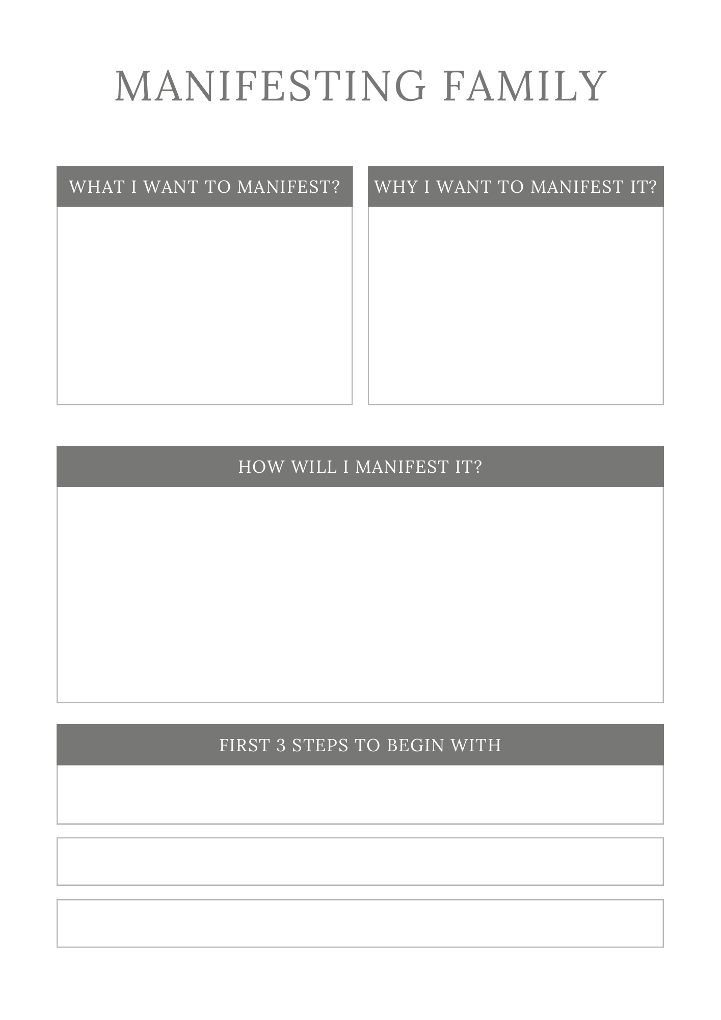 Manifestation Planner - GlamDigitalBossCo