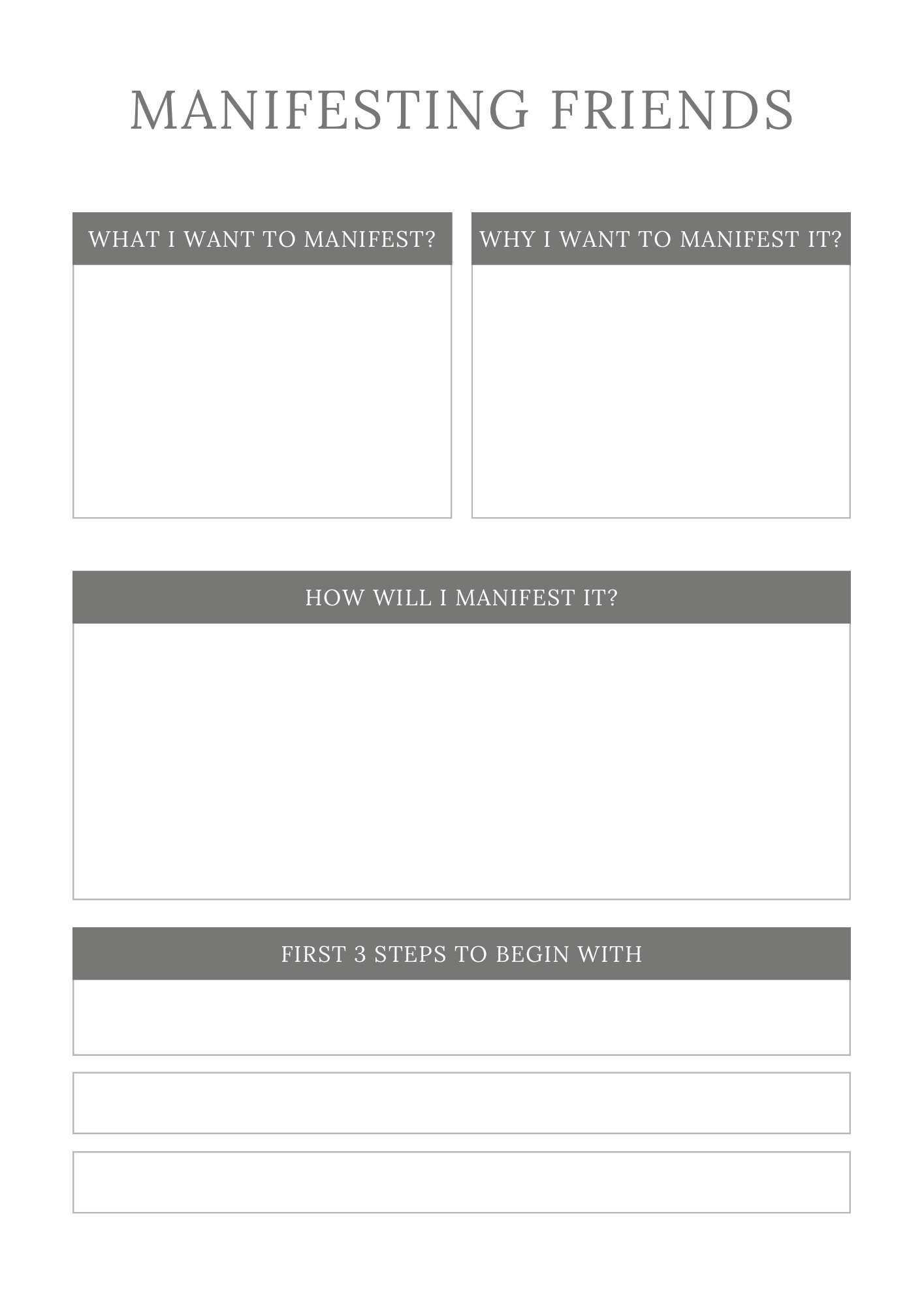 Manifestation Planner - GlamDigitalBossCo