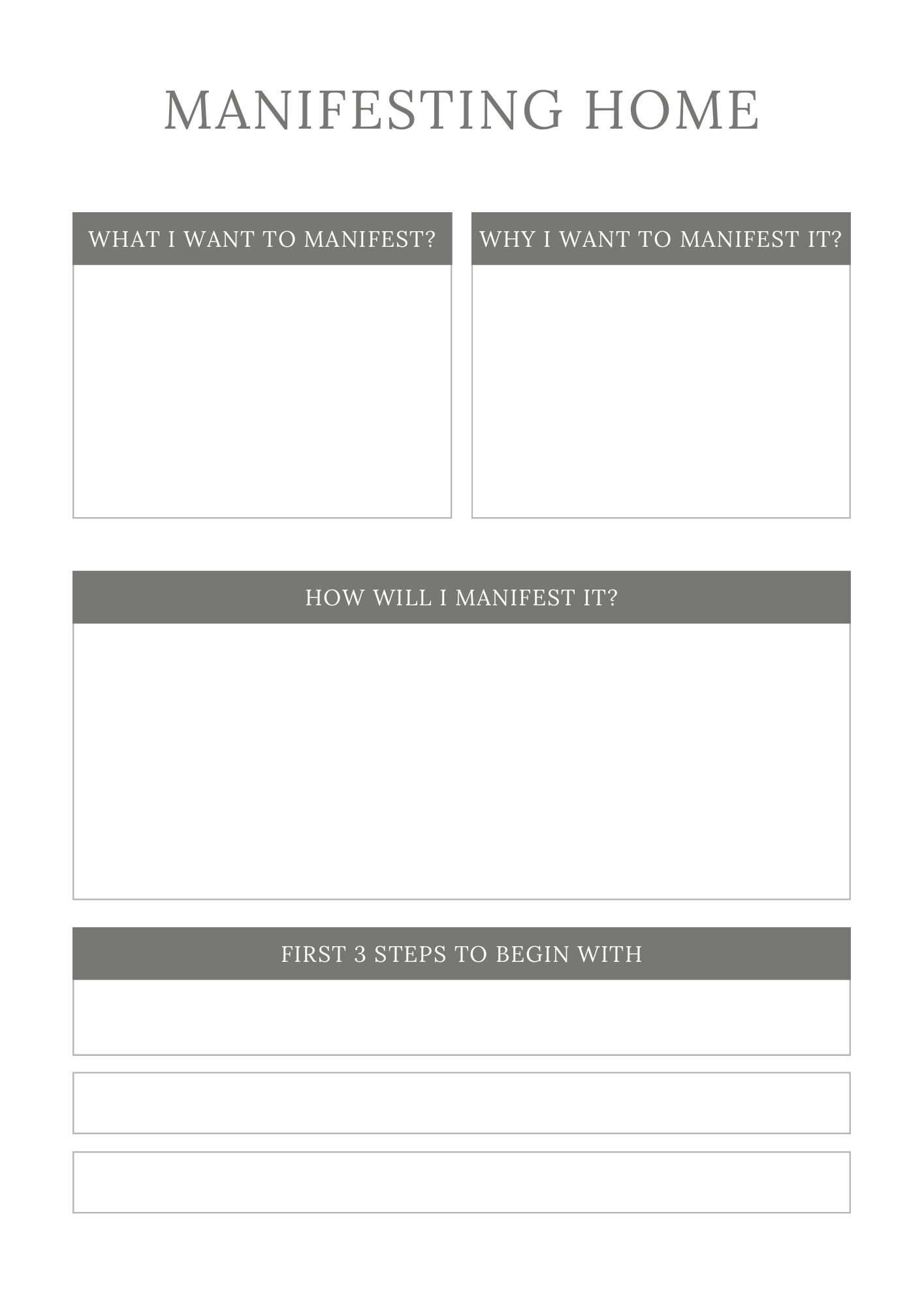Manifestation Planner - GlamDigitalBossCo