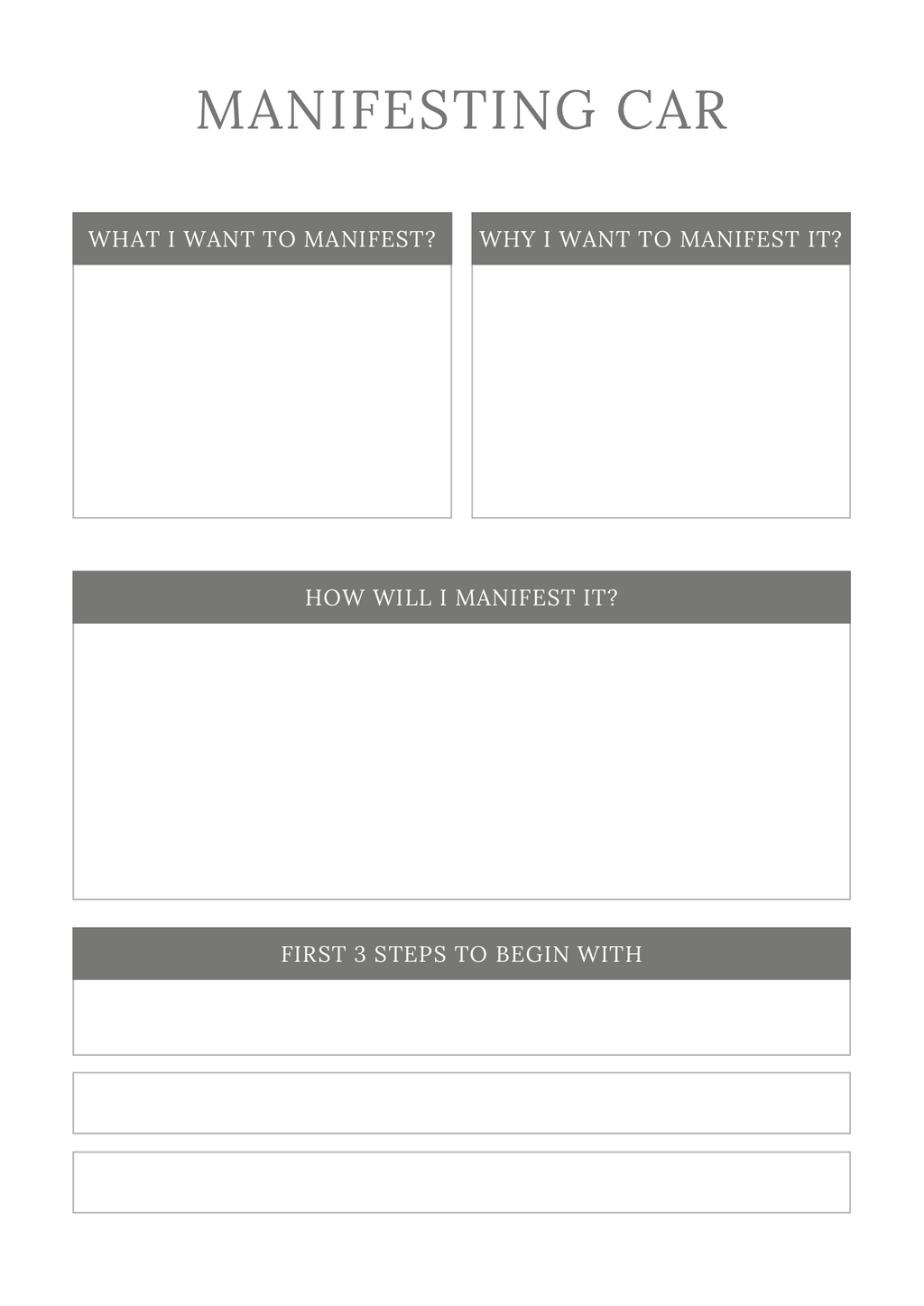 Manifestation Planner - GlamDigitalBossCo