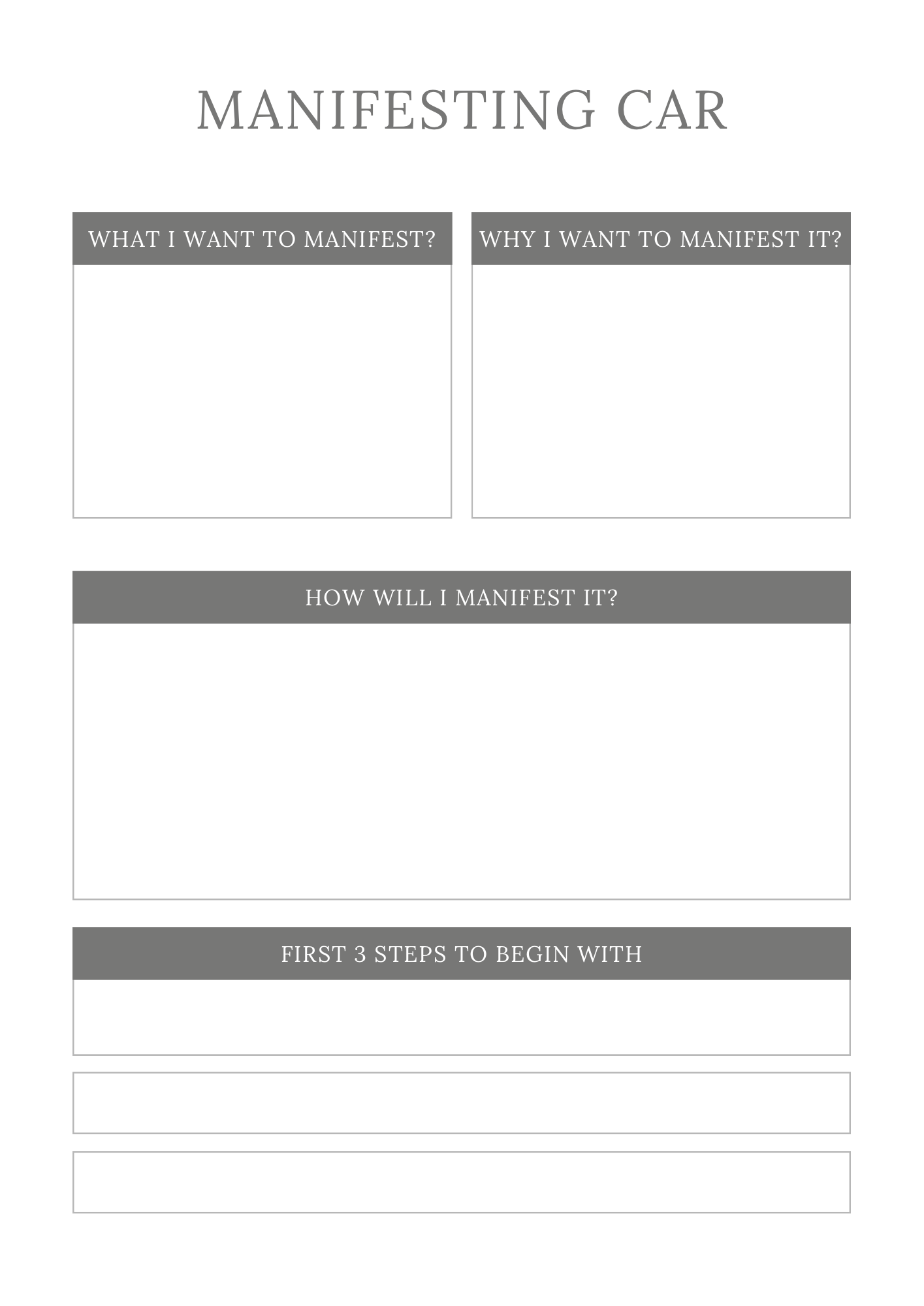 Manifestation Planner - GlamDigitalBossCo