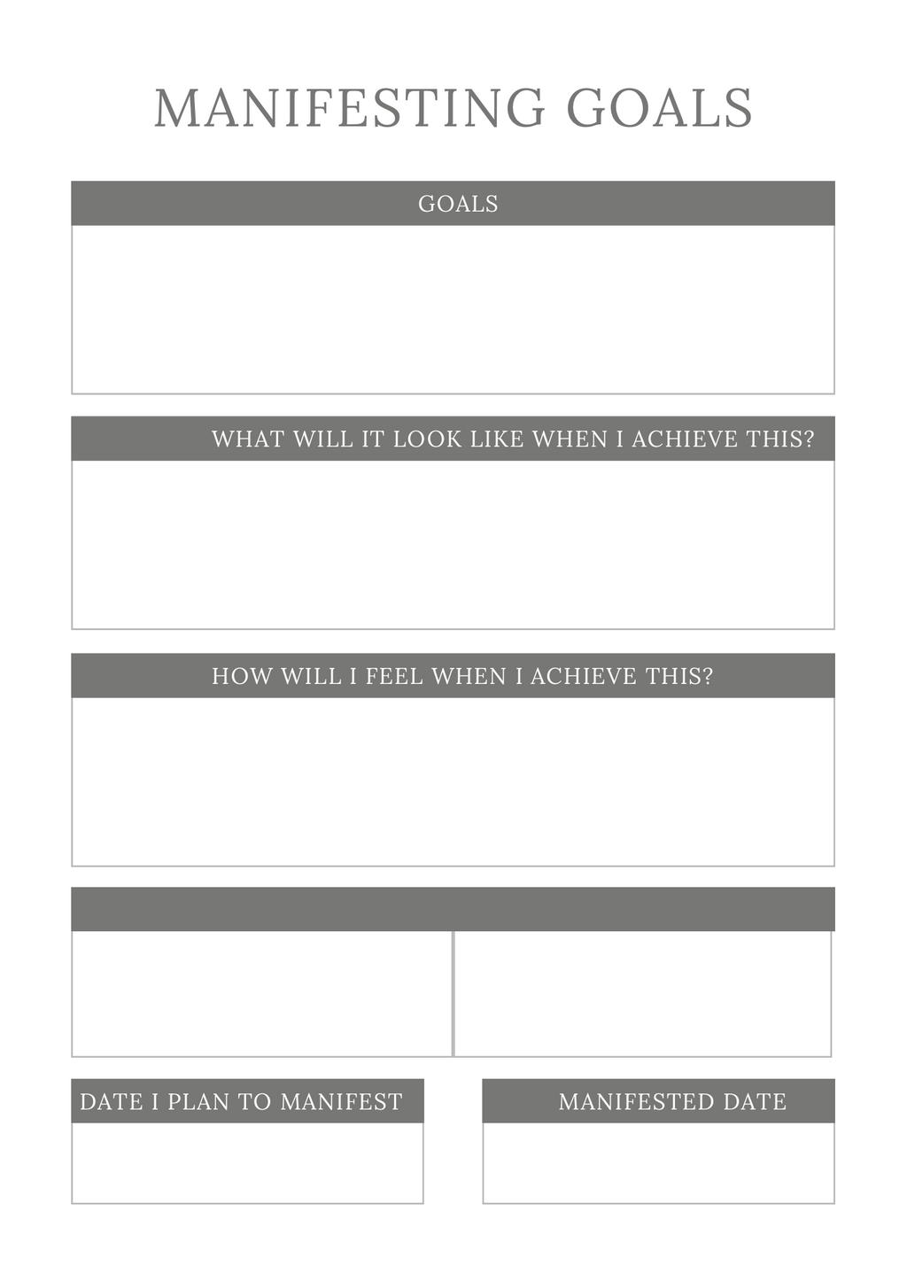 Manifestation Planner - GlamDigitalBossCo