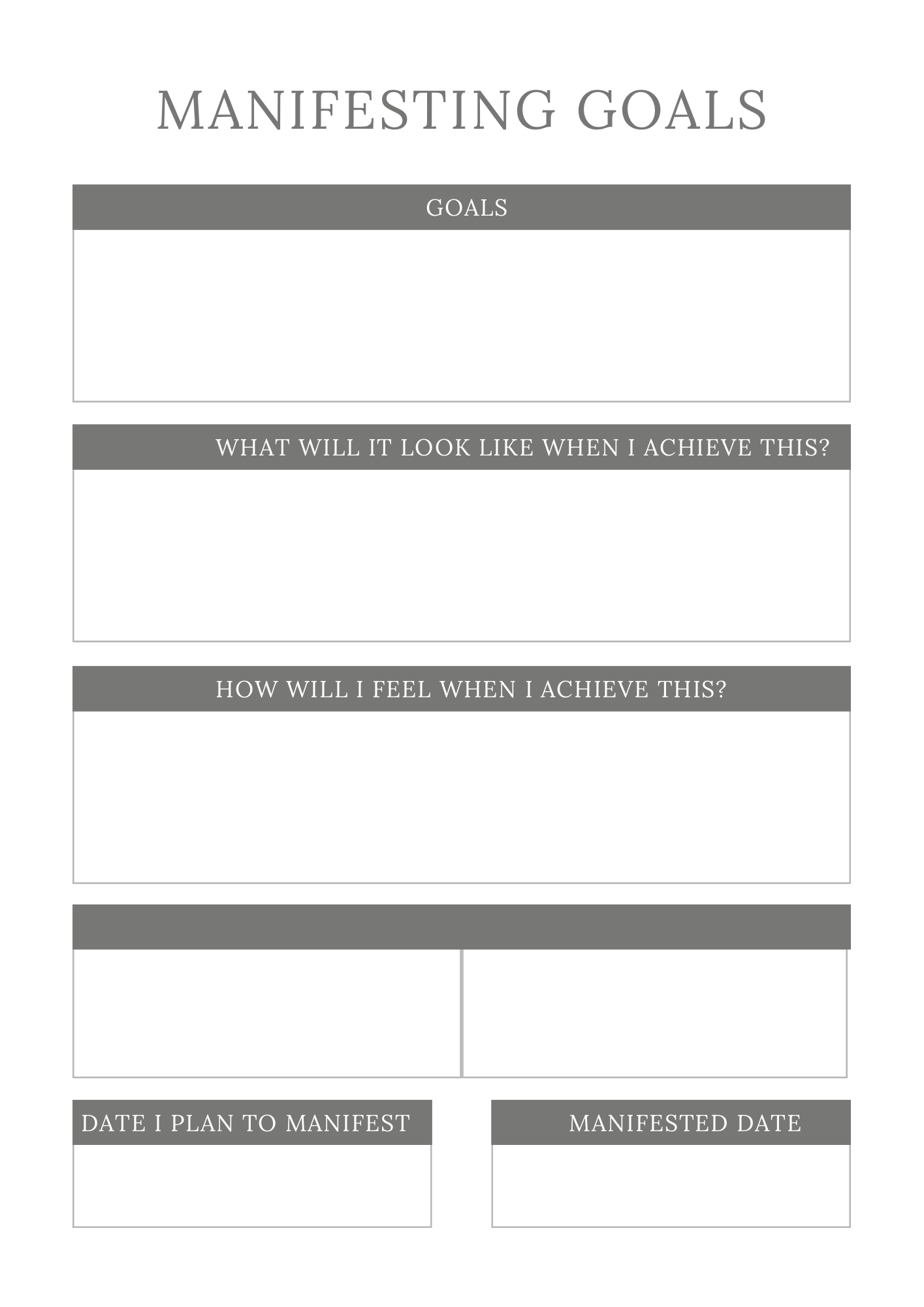 Manifestation Planner - GlamDigitalBossCo