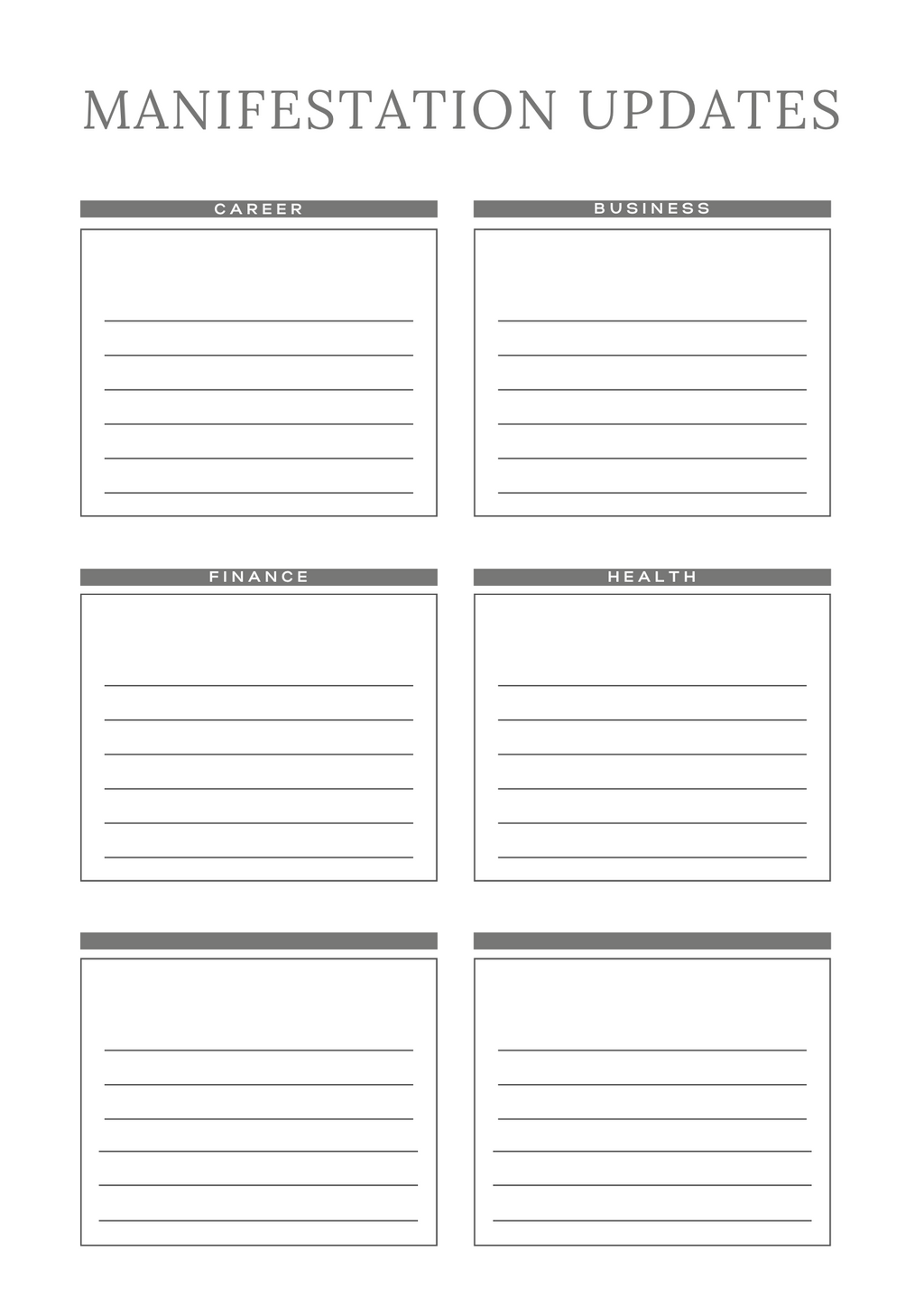 Manifestation Planner - GlamDigitalBossCo