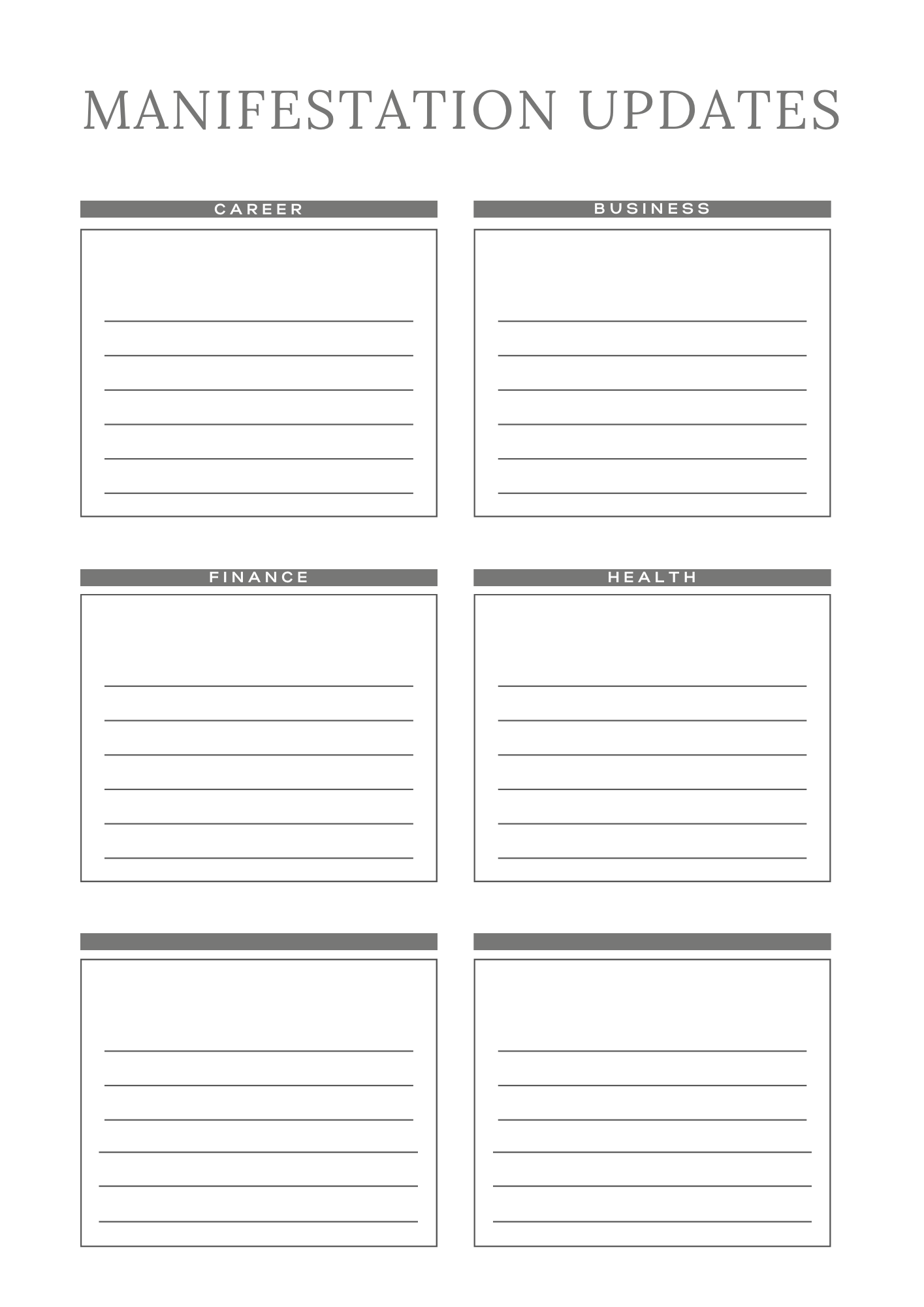 Manifestation Planner - GlamDigitalBossCo