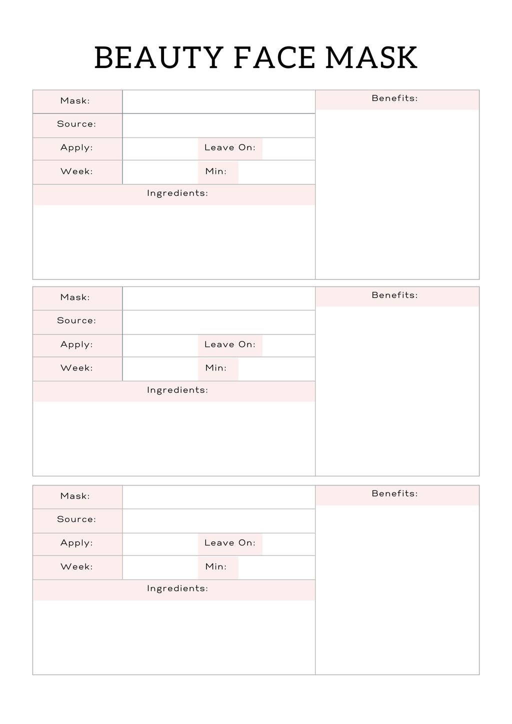 All In One Self Care Planner - GlamDigitalBossCo