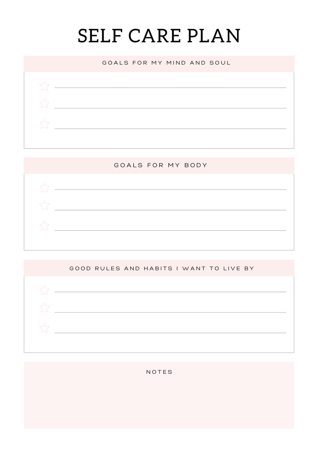 All In One Self Care Planner - GlamDigitalBossCo
