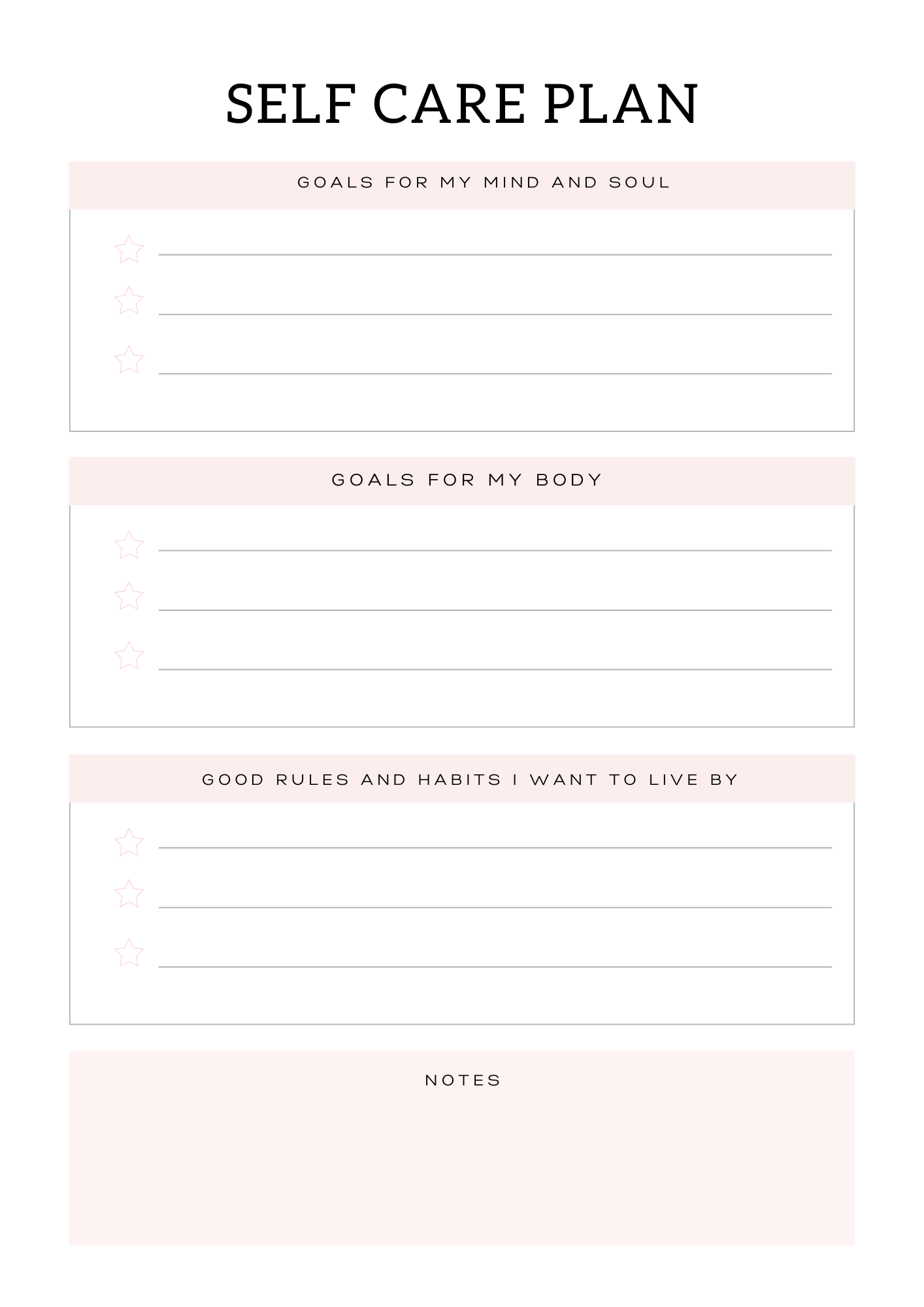 All In One Self Care Planner - GlamDigitalBossCo