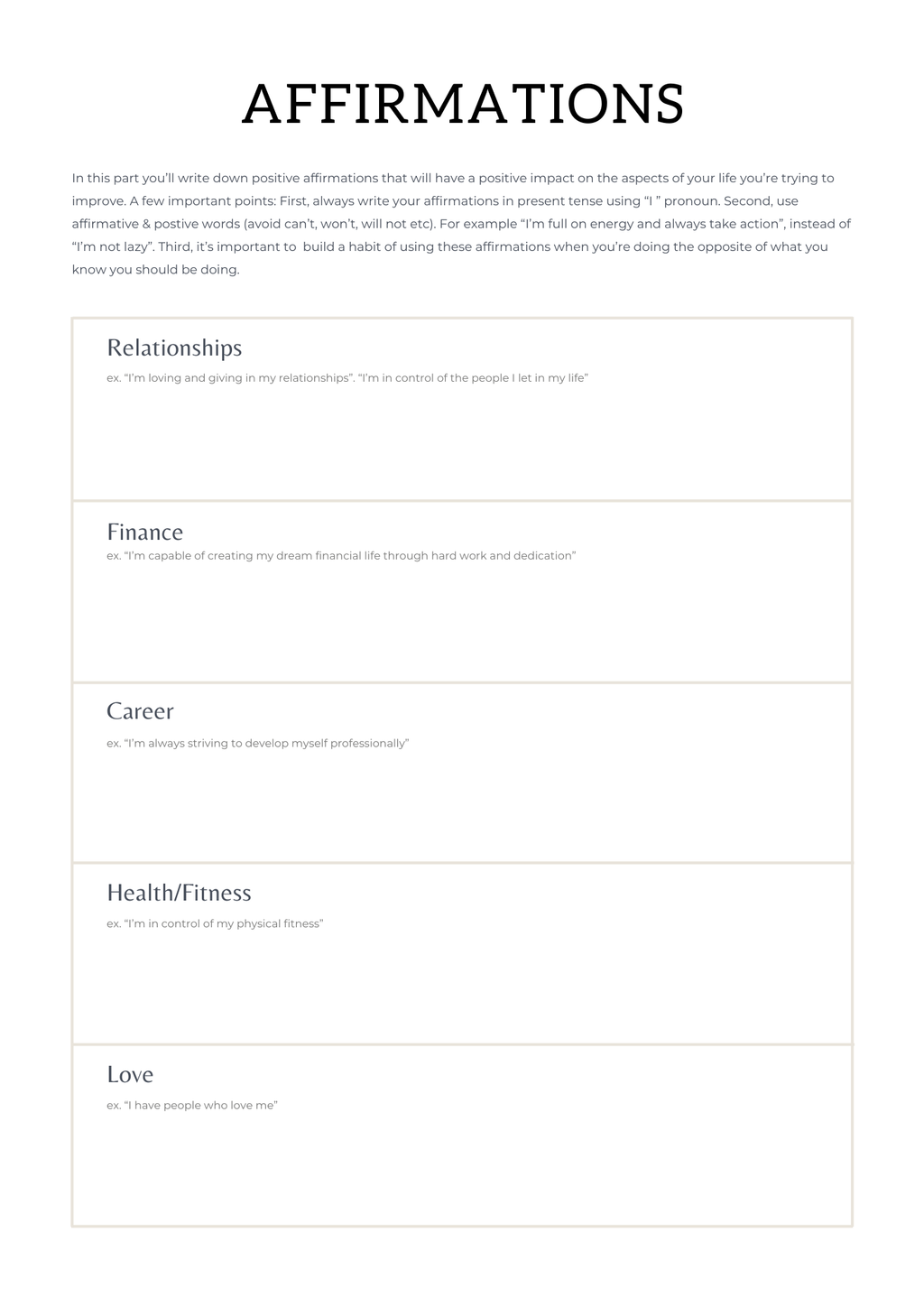 All In One Self Care Planner - GlamDigitalBossCo