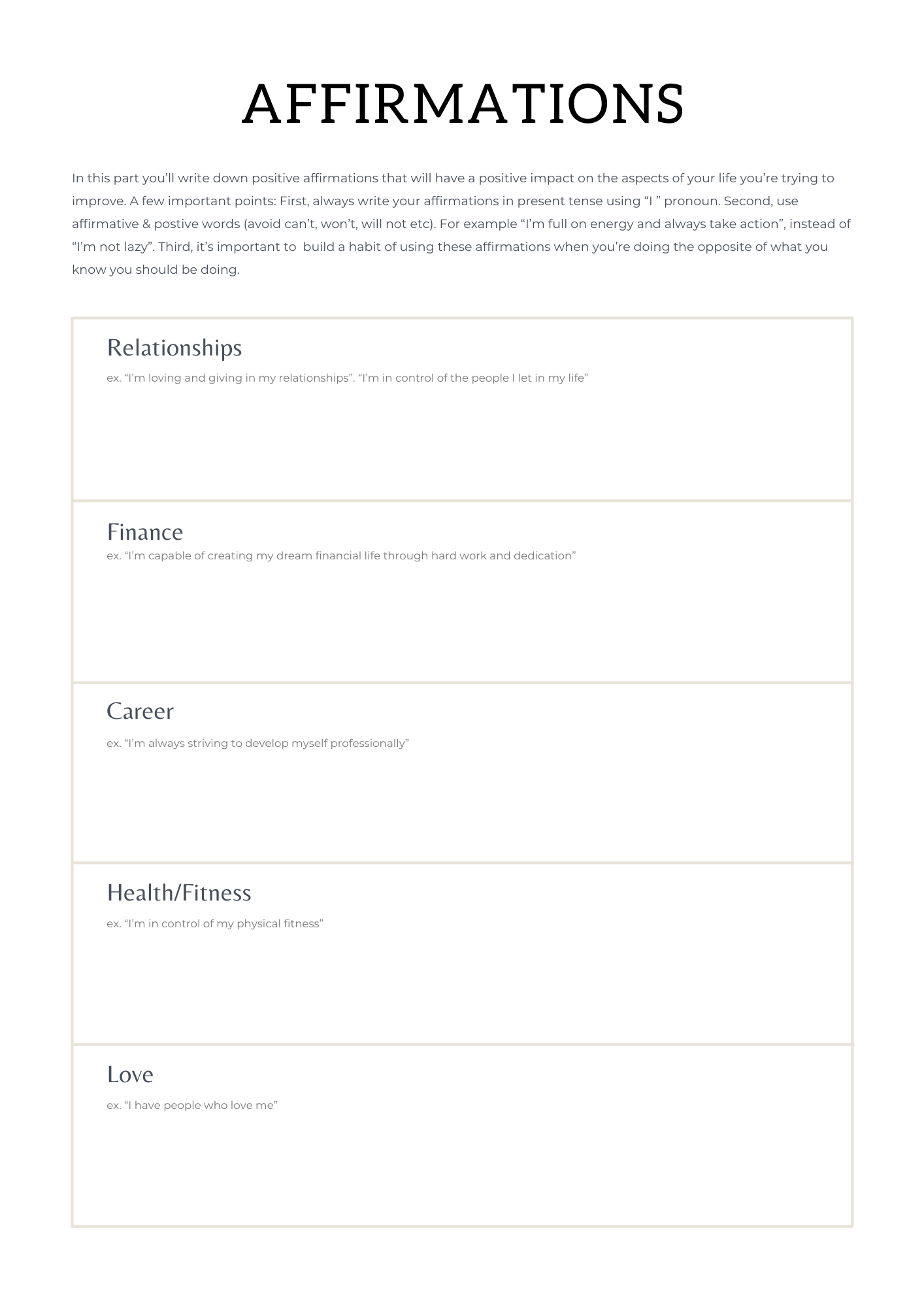 All In One Self Care Planner - GlamDigitalBossCo