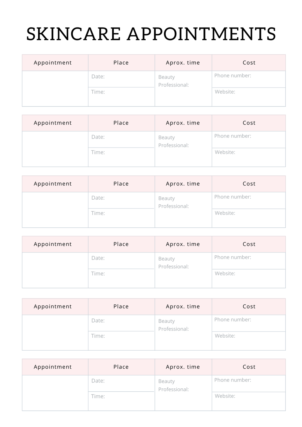 All In One Self Care Planner - GlamDigitalBossCo