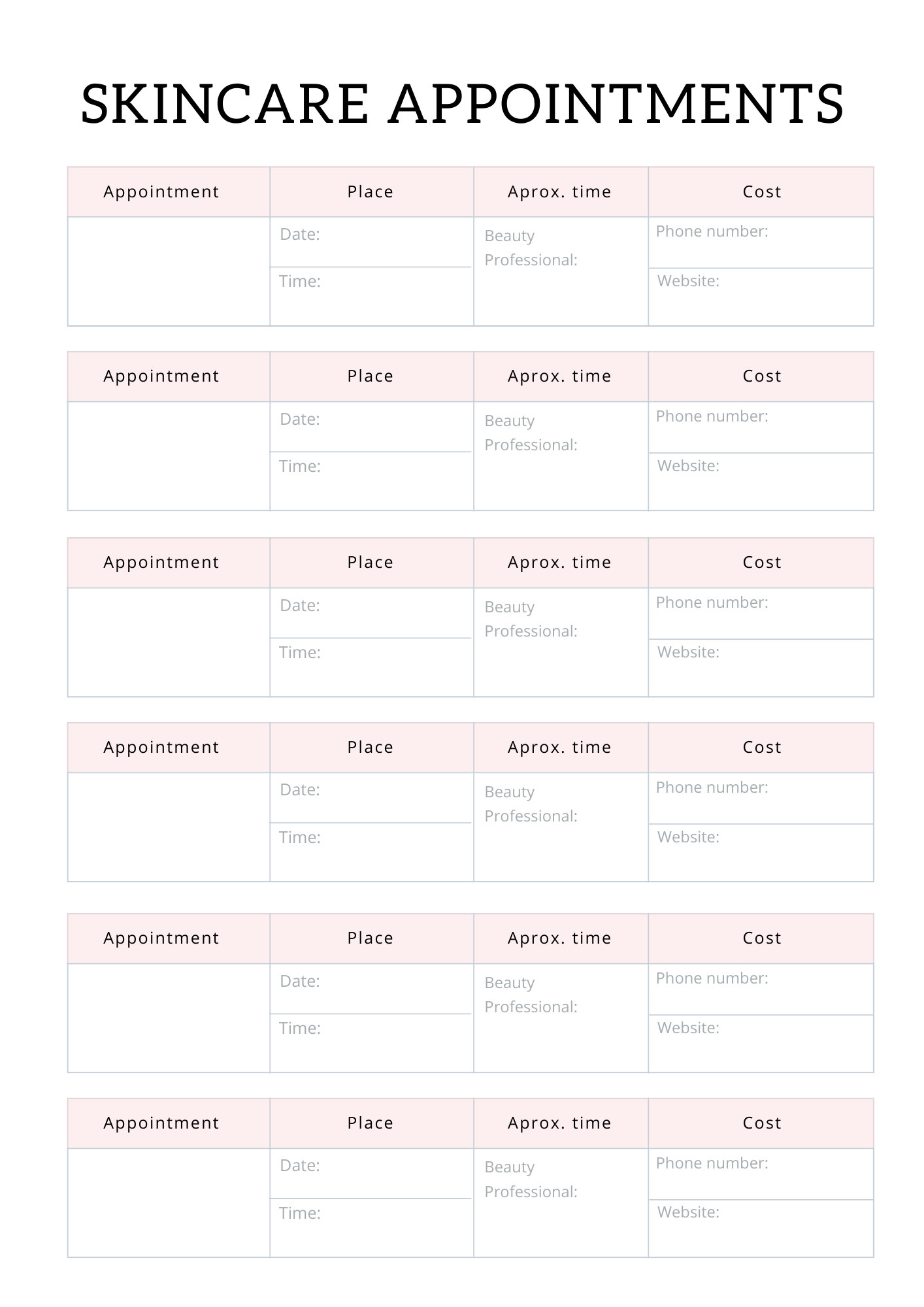 All In One Self Care Planner - GlamDigitalBossCo